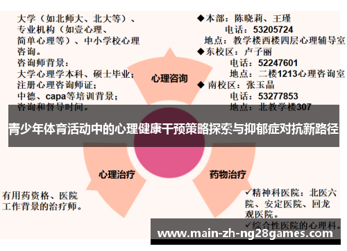 青少年体育活动中的心理健康干预策略探索与抑郁症对抗新路径